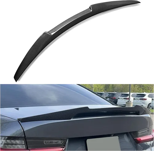 KUAFU Alerón trasero de ala de maletero compatible con BMW G20 3-Series 330i M340i Sedán 2019-2024 estilo alerón de pico de pato estilo M4