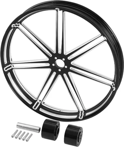 TCMT Llanta de rueda delantera de 30 pulgadas, buje de rueda de doble disco para Harley Touring modelos no ABS/ABS, Road King Electra Street Road