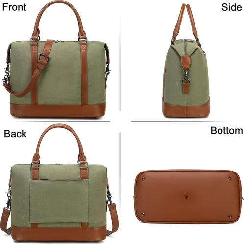 Miniatura 36 de BLUBOON Bolsas de viaje con cremallera, bolsa de lona para mujer, bolsa de fin de semana para mujer, bolsa de lona para llevar en la bolsa de lona