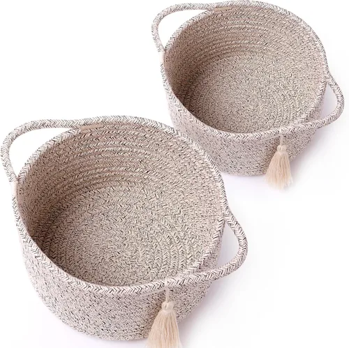 Miniatura 11 de Cestas de regalo grandes vacías para llenar, bonita canasta tejida para adolescentes, mujeres, baby shower, cubo de juguetes pequeño decorativo