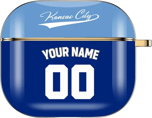 Miniatura 24 de Funda personalizada con nombre y número para AirPods Pro de 3ª generación Pro 2 (2019, 2021, 2022) con llavero personalizado, regalo para fanáticos