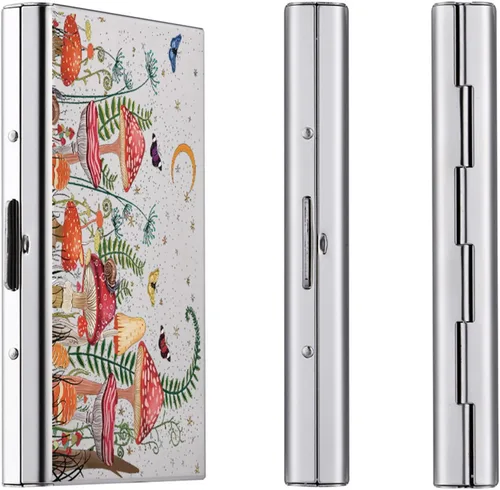 Miniatura 104 de BONSYL® Soporte para tarjetas de crédito, cartera delgada de metal con bloqueo RFID, con 6 ranuras para tarjetas, para mujeres y hombres.