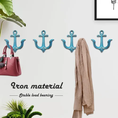 Miniatura 2 de Notakia Ganchos Decorativos de Pared Montados Antiguos Shabby Chic de Metal para Hogar Baño Toallas Abrigos Perchero, Ganchos de Pared de Hierro