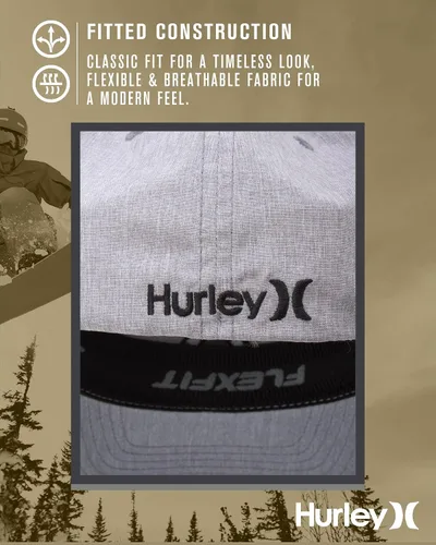 Miniatura 33 de Hurley Gorras para hombre - One & Only Flexfit Textures Cap - Sombreros ajustados para hombre, S-XL