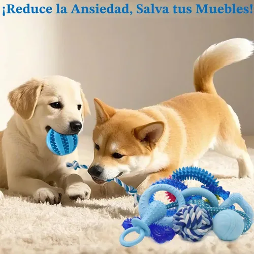 Miniatura 4 de Beiker Paquete de 15 juguetes de Navidad para perros, juguetes masticables para cachorros para dentición de cachorros pequeños y medianos, caja