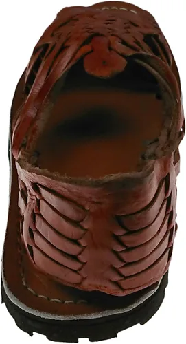 Miniatura 3 de Chedron de cuero genuino para mujer Huarache Pachuco. Sandalias mexicanas