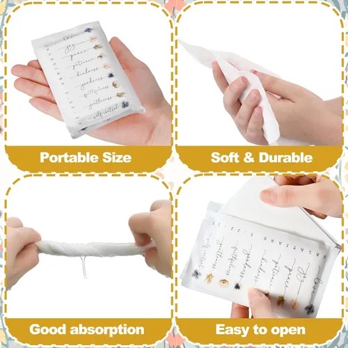 Miniatura 6 de Sinmoe Paquete de 60 pañuelos cristianos de viaje, con bolsillo de las Escrituras, versículo de la Biblia, mini servilleta facial, regalo inspirador