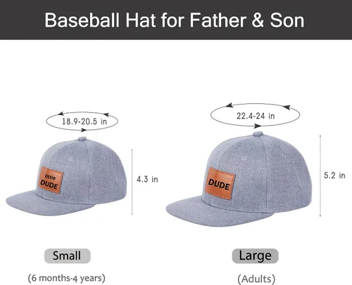 Miniatura 3 de Sombrero a juego de padre e hijo, para papá, Little Dude - Conjunto ajustable para bebé, regalo para papá e hijo