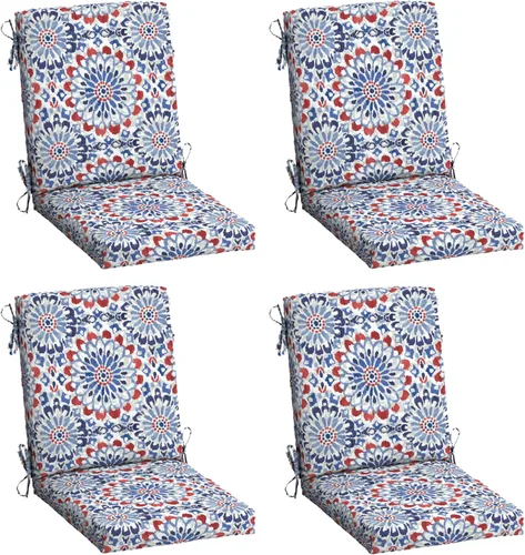 Miniatura 14 de ARDEN - Cojín para silla de comedor exterior de 20 x 20 pulgadas, resistente al agua y a la decoloración, textura verde azul pavo real
