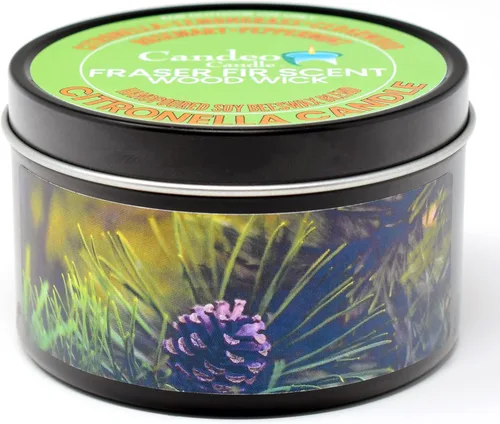 Miniatura 3 de Candeo Candle Vela de citronela – mecha de madera – Sin DEET – Fabricado con aceites esenciales a base de plantas y una mezcla de soja/cera
