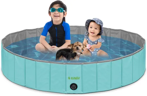 Miniatura 8 de Kundu Redonda (63 pulgadas de diámetro x 12 pulgadas de profundidad) PVC resistente al aire libre para mascotas y niños piscina / bañera - portátil