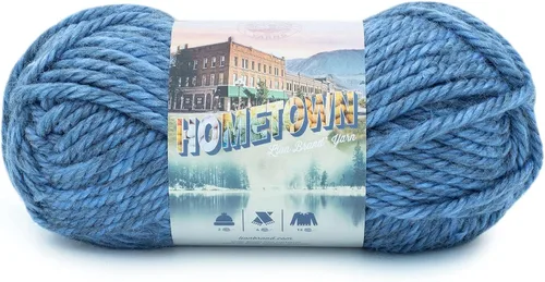 Miniatura 50 de Lion Brand Yarn Hometown - Ovillo de lana súper voluminoso para tejer, ganchillo y manualidades, 1 unidad, Phoenix Azalea