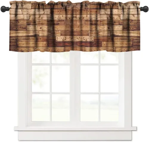 Miniatura 15 de Cenefa de piel de vaca blanca y negra, con estampado de animales de granja occidental, cortina corta opaca para ventana de granja, cocina