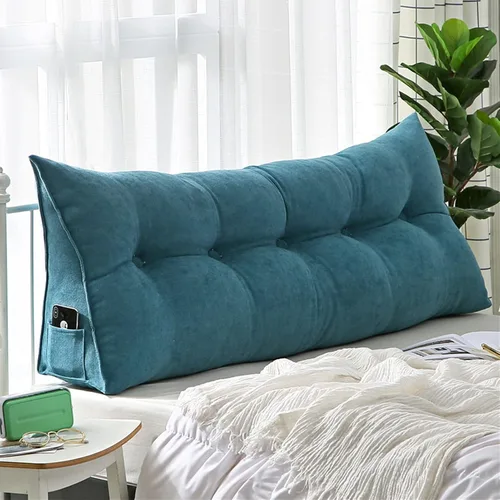 Miniatura 12 de Almohada triangular para cabecero, almohada de lectura triangular, almohada de pana triangular, cojín de cabecera para cabecera, almohada de apoyo