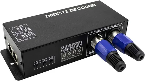 Controlador Dmx 3CH dmx 512 controlador Dmx Decodificador para tira LED RGB o luces controlador Dmx512 Decodificador de pantalla digital,