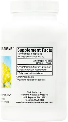 Miniatura 3 de Supreme Nutrition Vital Guard Supreme, 160 cápsulas vegetarianas de crisantemo puro