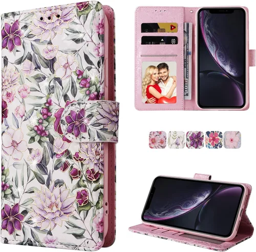 Miniatura 15 de UEEBAI Funda tipo billetera para Samsung Galaxy A16 4G/5G, cubierta de cuero PU con soporte, bloqueo RFID, funda flip con ranuras para tarjetas