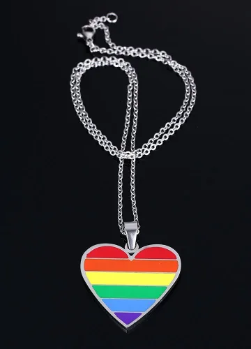 Miniatura 6 de Hisatan Collar personalizado del orgullo gay para hombres y mujeres, colgante personalizado de la amistad lesbiana, joyería de concientización LGBTQ