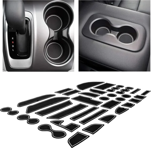 Miniatura 41 de CupHolderHero Compatible con accesorios Honda CR-V 2017-2022 – Insertos de portavasos antipolvo antideslizantes personalizados de alta calidad, Rojo