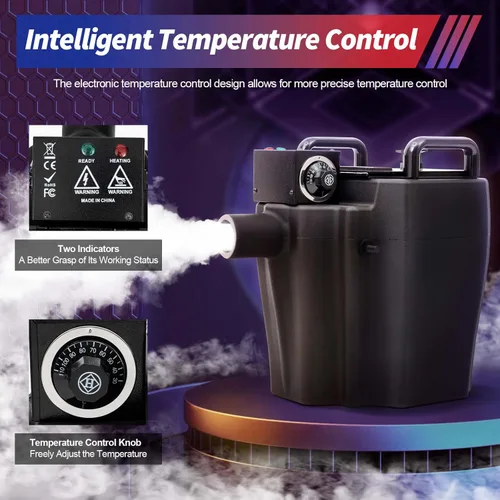 Miniatura 3 de Máquina de hielo seco, máquina de niebla de humo acostado de 3500 W, para interiores y exteriores, 1,614.6 ft²/1614 pies cuadrados para efectos