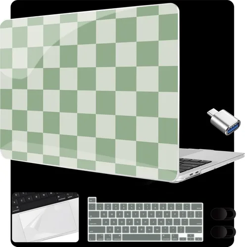 Miniatura 15 de MEEgoodo Funda para MacBook Pro de 13 pulgadas 2022 2021 2020 A2338 M2/M1 A2251 A2289 con Touch ID, fundas rígidas transparentes para laptop
