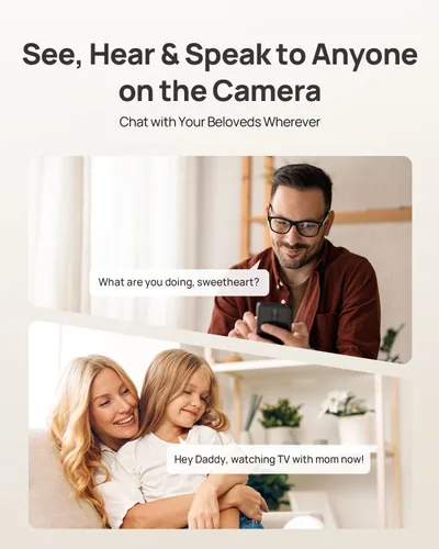Miniatura 9 de Anona cámara interior 4K UHD, cámara de seguridad para mascotas/perros/bebés con aplicación para teléfono, 360° de paneo y tilt, Wi-Fi 6 de doble