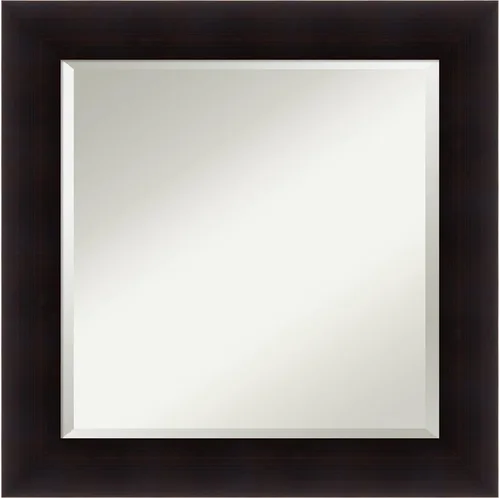 Amanti Art Bathroom Mirror for Over Sink, Portico Vanity Mirror, Wood Frame, Hangs Horizonally and Vertically, Bathroom Wall Decor, Beveled Edge