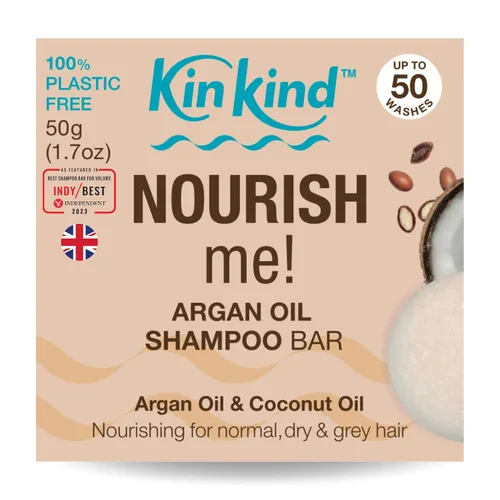 Miniatura 10 de KinKind NOURISH me! Set de barra de champú y acondicionador Barras de champú y acondicionador de aceite de argán y aceite de coco para hidratación