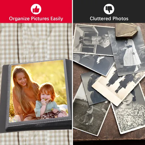 Miniatura 8 de Álbum de fotos pequeño, página interior negra con fuerte banda elástica, cada uno con capacidad para 64 fotos, mini libro de 4 x 6 pulgadas, álbum