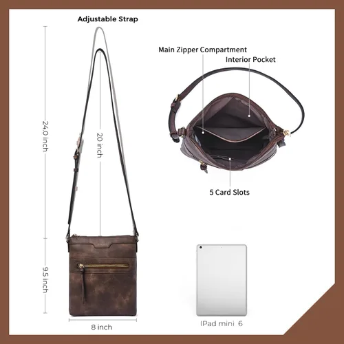 Miniatura 3 de CHOLISS Crossbody Bags for Women, Purses for Women Handbags with Vegan Leather, Travel Purse Over Shoulder Bag