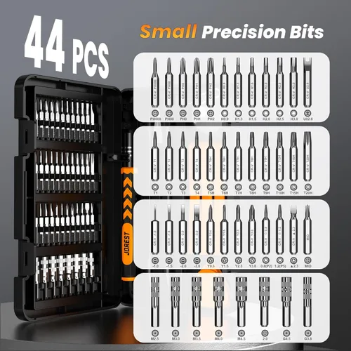 Miniatura 3 de JOREST Juego de 59 destornilladores de precisión pequeños con Torx T5, T6, T8, mini kit de herramientas de reparación para Macbook, computadora
