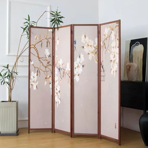 Miniatura 4 de divisor de habitación de 4 paneles plegable, pantalla de privacidad de 1.7 m de alto con doble cara, divisor de paneles con oscurecimiento