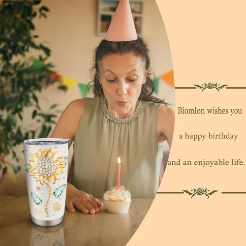 Miniatura 4 de Regalos de 65º Cumpleaños para Mujeres Vaso Térmico 20oz, Los Mejores Regalos para Mujer de 65 Años/Ella/Mamá/Abuela Taza, Decoraciones de Feliz 65º