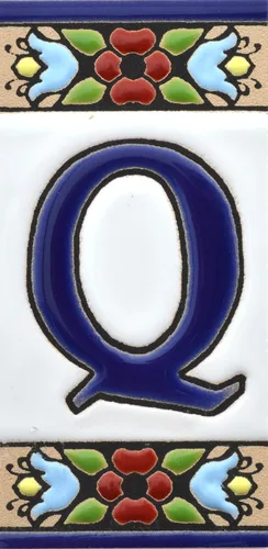 Miniatura 6 de Letras de casa de 3 pulgadas. Azulejos de letras de casa pintados a mano para letreros, direcciones y nombres. Números de dirección para casas.