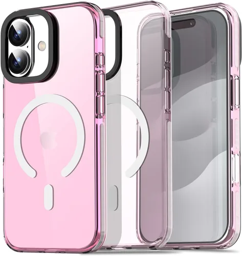 Miniatura 137 de AICase Funda protectora para iPhone 16 compatible con iPhone 16, delgada, ligera, transparente [no amarillenta] Diseño vibrante