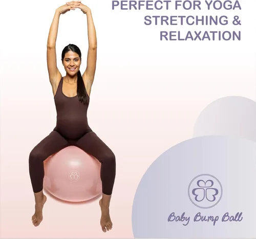 Miniatura 3 de Pelota de parto Baby Bump para embarazo y parto Bola de maternidad, yoga, pilates y ejercicio Diseño antiestallido y antideslizante