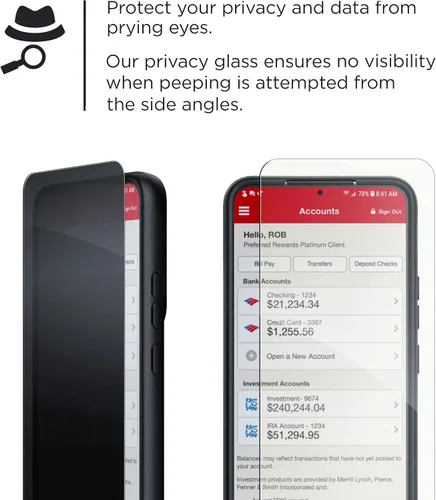 Miniatura 2 de magglass Samsung S21 FE Protector de pantalla de vidrio templado (privacidad)