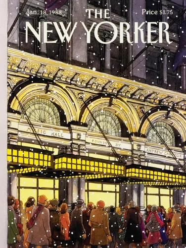 Miniatura 2 de New York Puzzle Company - New Yorker Music Hall - Rompecabezas de 1000 piezas para noches de juegos familiares de Roxie Munro