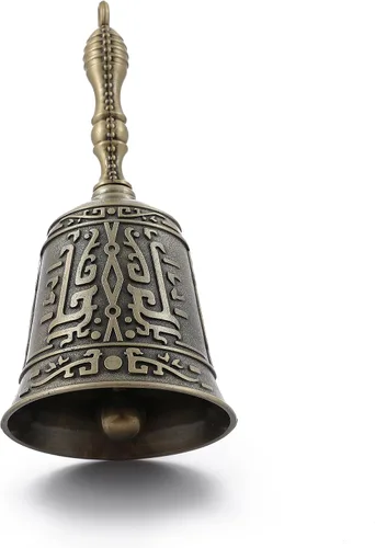 Miniatura 6 de Campana de llamada de latón macizo súper fuerte para tocar en la boda, campanas de mano de nuevo estilo para personas mayores, campanas de mano