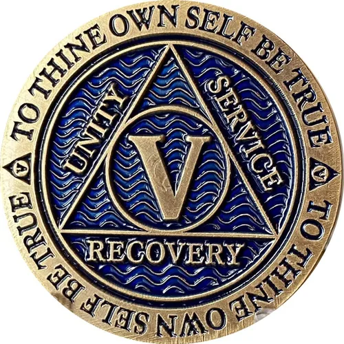 Miniatura 5 de 5 años AA Medallion Reflex Antique y Blue Color Bronze Chip