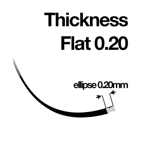 Miniatura 2 de Elipse - Pestañas elipse de 0.008 in de grosor, longitud del rizo J de 0.394 in, pestañas de volumen en forma de plana, tamaño individual