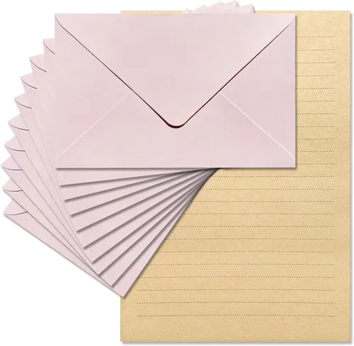 Miniatura 13 de Tuhangcc Juego de papelería de terciopelo de alta calidad, diseño único con 24 hojas de escritura, 12 sobres (4 x 6), elegante kit de escritura