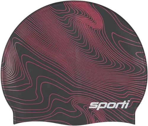 Miniatura 27 de Sporti Gorra de natación de silicona con diseño gráfico con altura de 7.6 pulgadas, apertura de 7.5 pulgadas, gorra de natación antideslizante
