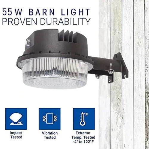 Miniatura 5 de Luz LED de granero del anochecer al amanecer con fotocélula, 55 W, 7500 lúmenes, 5000 K, incandescente de 500 W, reemplazo HID de 200 W, luz de Luz