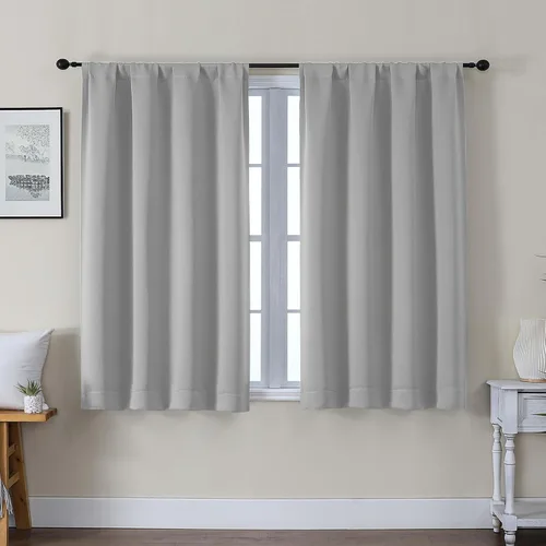 Miniatura 116 de Gwine Cortinas opacas para dormitorio, 54 pulgadas de largo, paneles de cortina de ventana con aislamiento térmico y reducción de ruido, cortinas