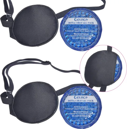 Parches refrescantes para ojos hinchados, parche de seda fría para un ojo, máscara única, cubierta médica para un ojo, terapia fría y caliente, para