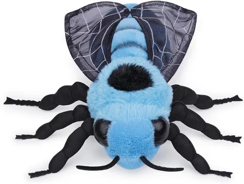 Miniatura 6 de FRANKIEZHOU Animal de peluche de abeja de simulación de 10 pulgadas, juguete de peluche de abejas azules, juguete suave para niños, decoración