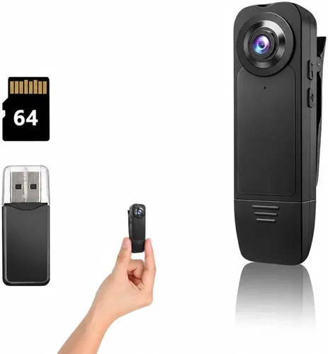 Miniatura 7 de Mini cámara corporal con grabación de audio y video, cámara POV con cámara desgastada por el cuerpo de tarjeta de 32G, videocámara de grabación