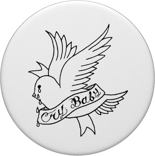 Miniatura 3 de Cry Baby Estético Tatuaje Crybaby Bird PopSockets Swappable PopGrip