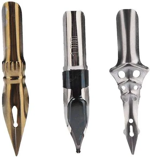 Miniatura 8 de Bewinner Juego de pluma estilográfica de caligrafía hecha a mano con botella de tinta y 3 puntas, regalo de estilo vintage para amigos, profesores